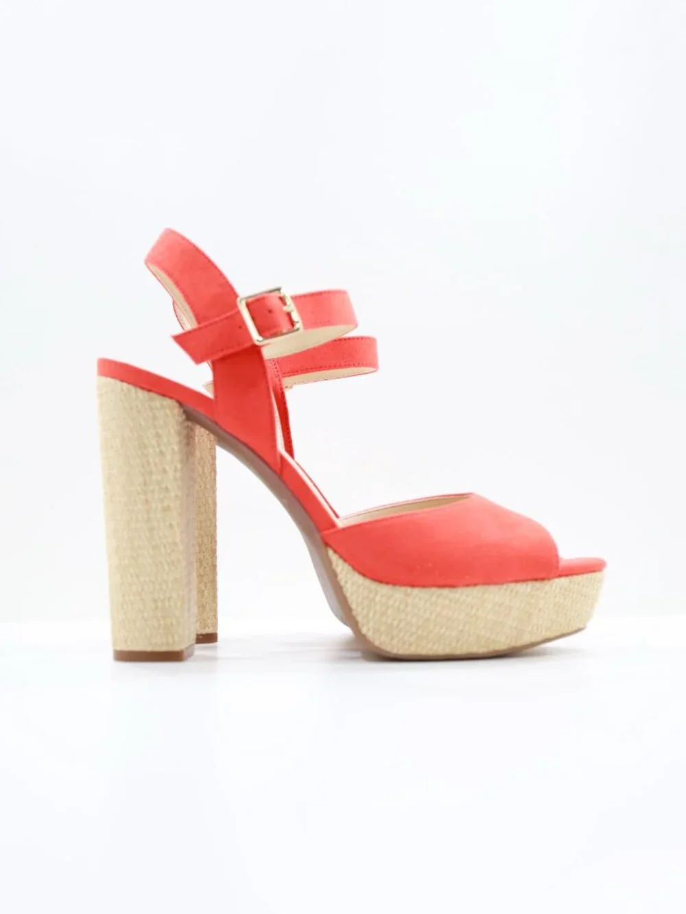 Jessica Simpson Priella Coral Red Suede 5.5